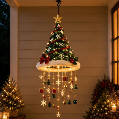 🎅 Lighted Santa Hat Hanging Chandelier 🎄