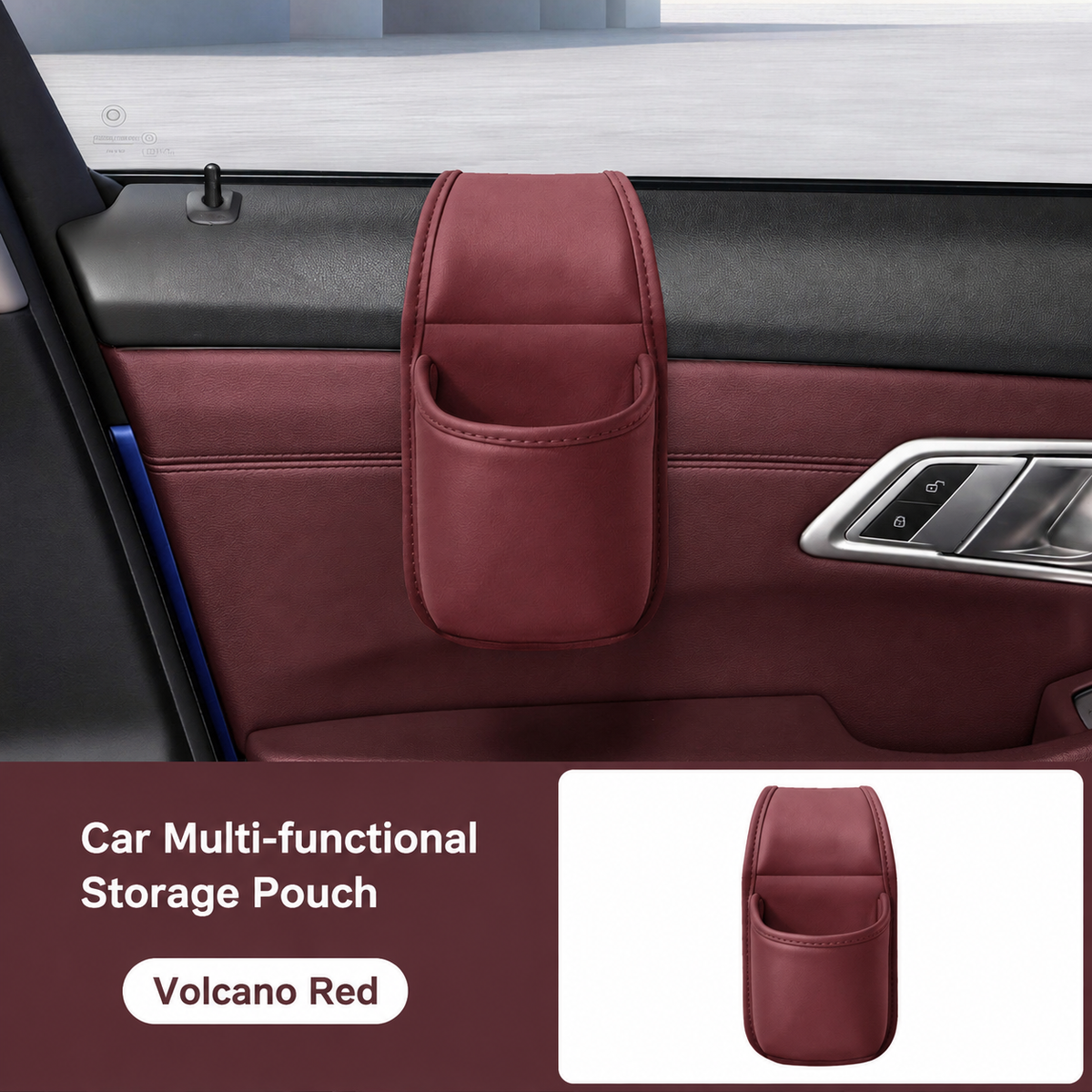 🧰Leather Double-Layer Car Door Storage Pocket